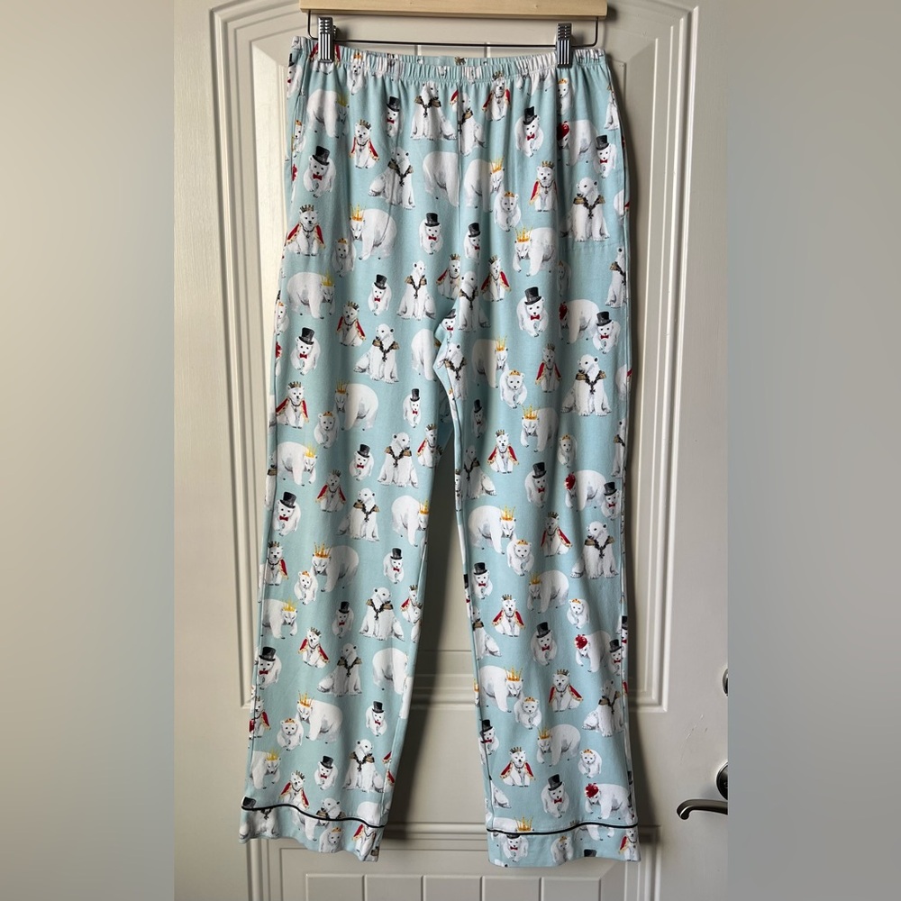 BedHead Pajamas M Organic Cotton Polar Bear Print Made USA - Picture 5 of 16